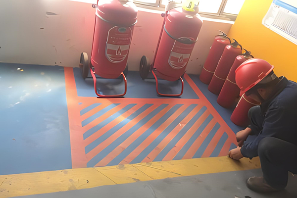 灭火器地面标识线